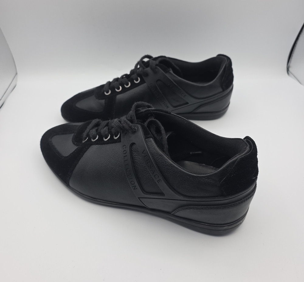 Versace Collection Black Low-Top Men's Sneakers
